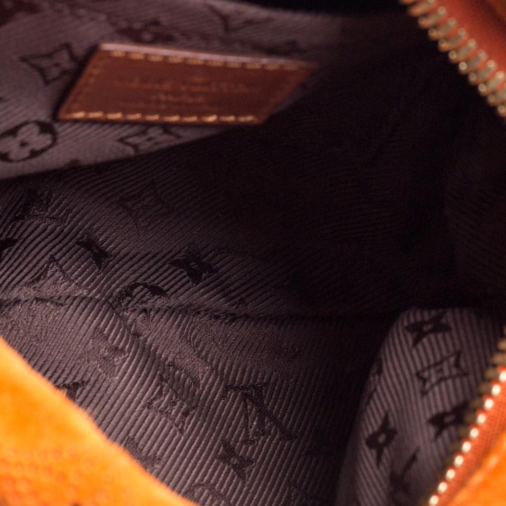 Louis Vuitton Orange Monogram Suede Onatah Fleurs PM Bag 3