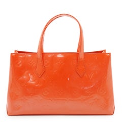 Louis Vuitton Orange Monogram Vernis Patent Leather Wilshire PM Bag