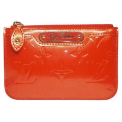 Louis Vuitton Pochette Cles Louis Vuitton Orange Monogram Vernis Pochette Cles NM Porte-clés 862737