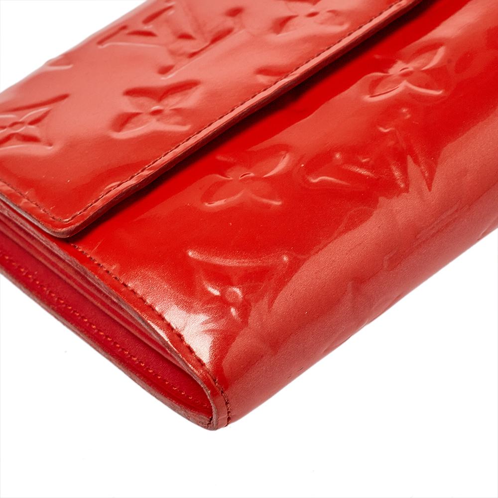 Donna Portafoglio Louis Vuitton Monogram Vernis Sarah Arancione
