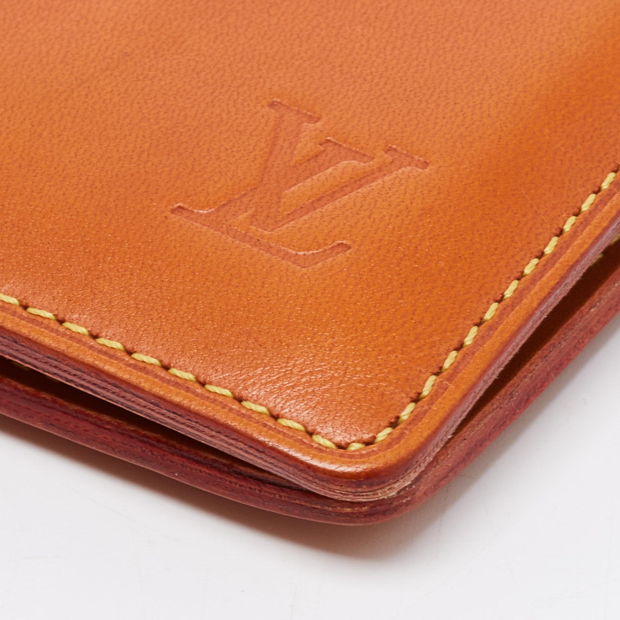 Louis Vuitton Orange Nomade Leather Marco Wallet 3