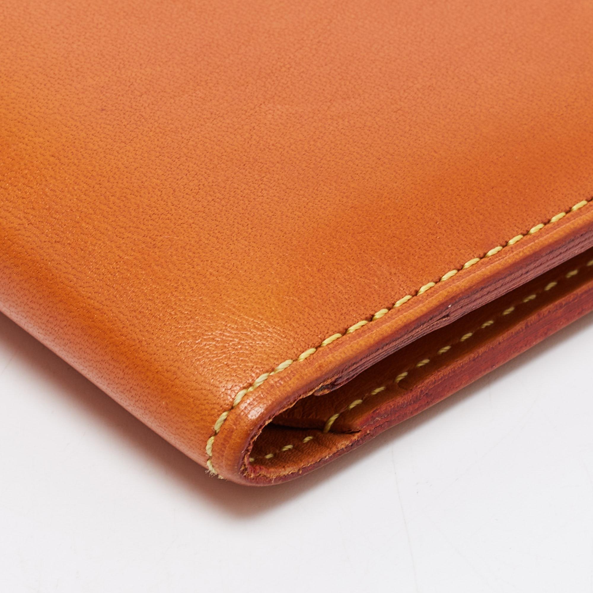 Louis Vuitton Orange Nomade Leather Marco Wallet 4