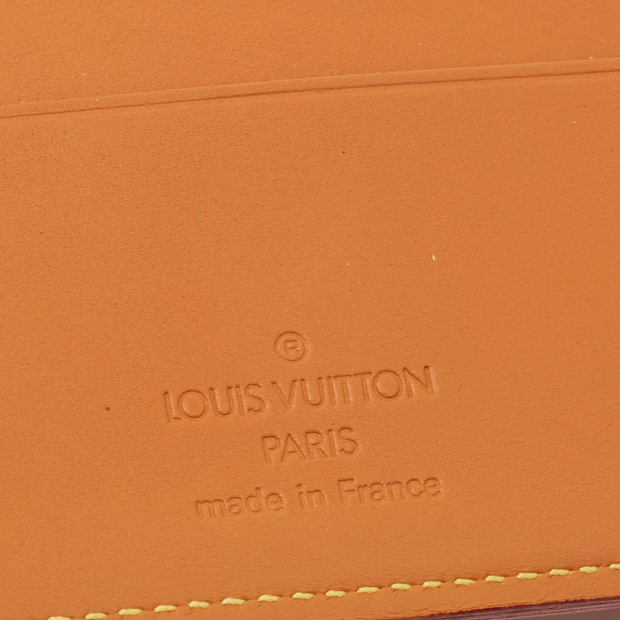 Louis Vuitton Orange Nomade Leather Marco Wallet In Good Condition In Dubai, Al Qouz 2
