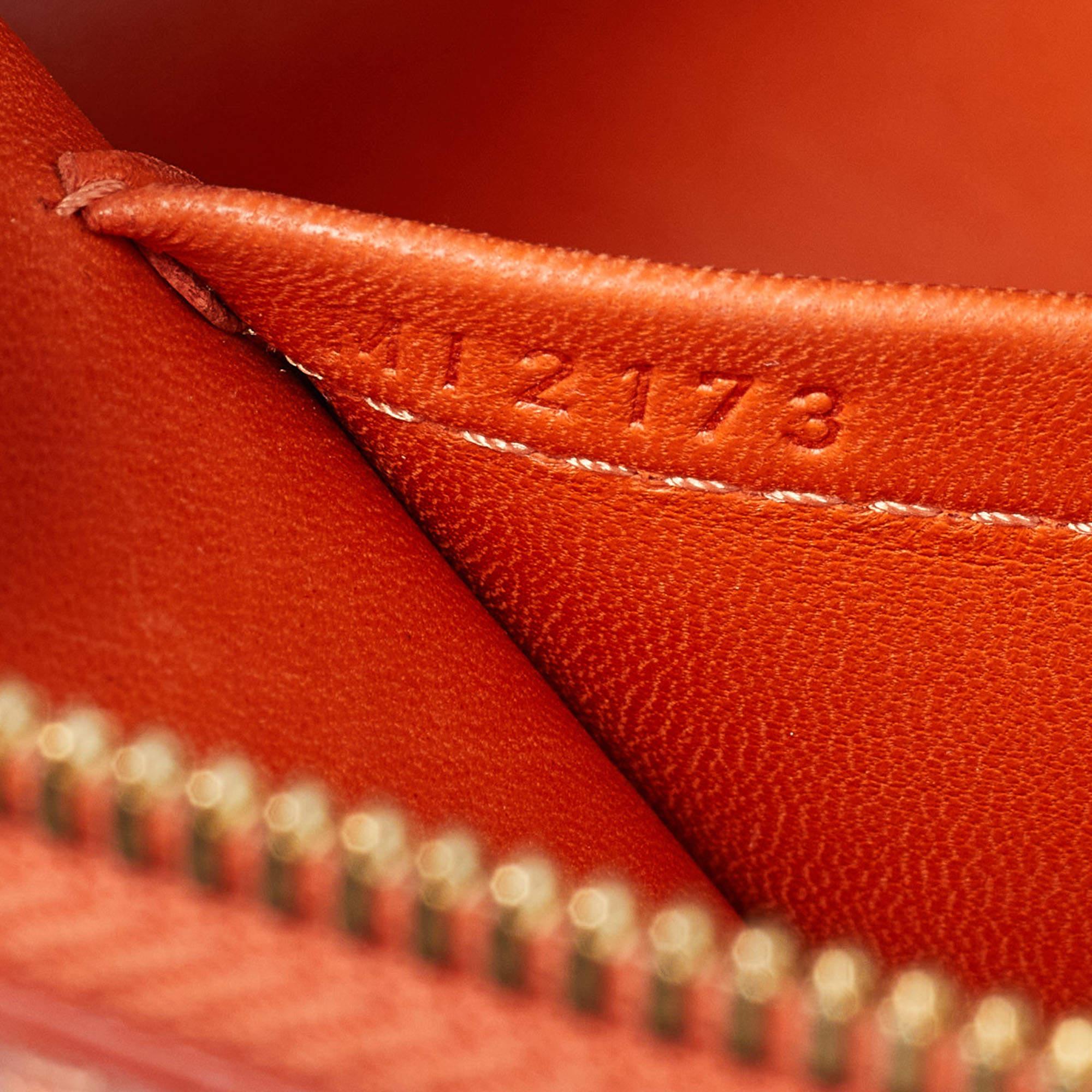 Louis Vuitton Orange Ostrich Alma BB Bag For Sale 5