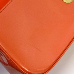Louis Vuitton Orange Patent Leather 'LV Initiales Clutch Bag 26cm
