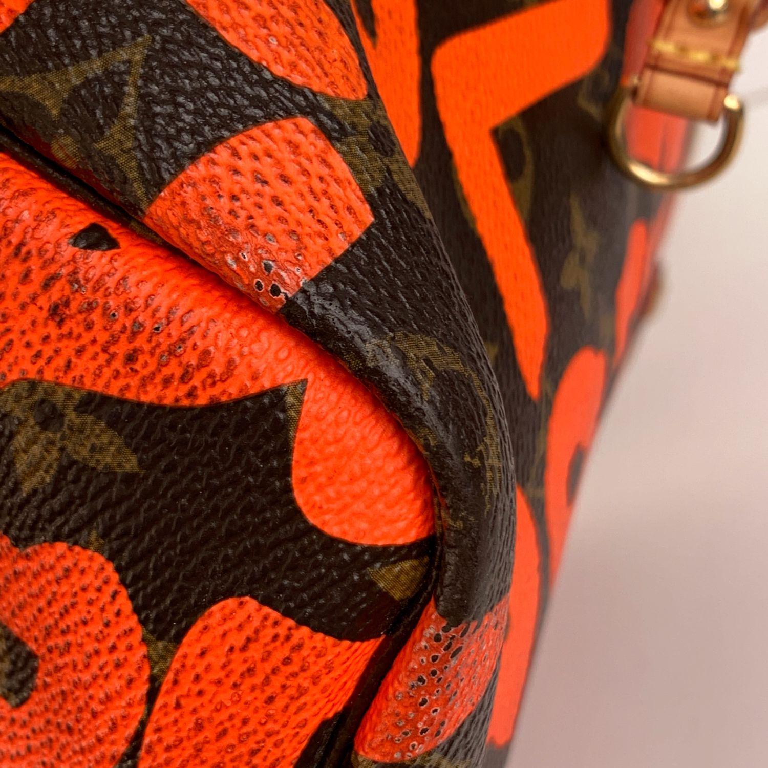 Women's Louis Vuitton Orange Stephen Sprouse Graffiti Neverfull GM Tote Bag