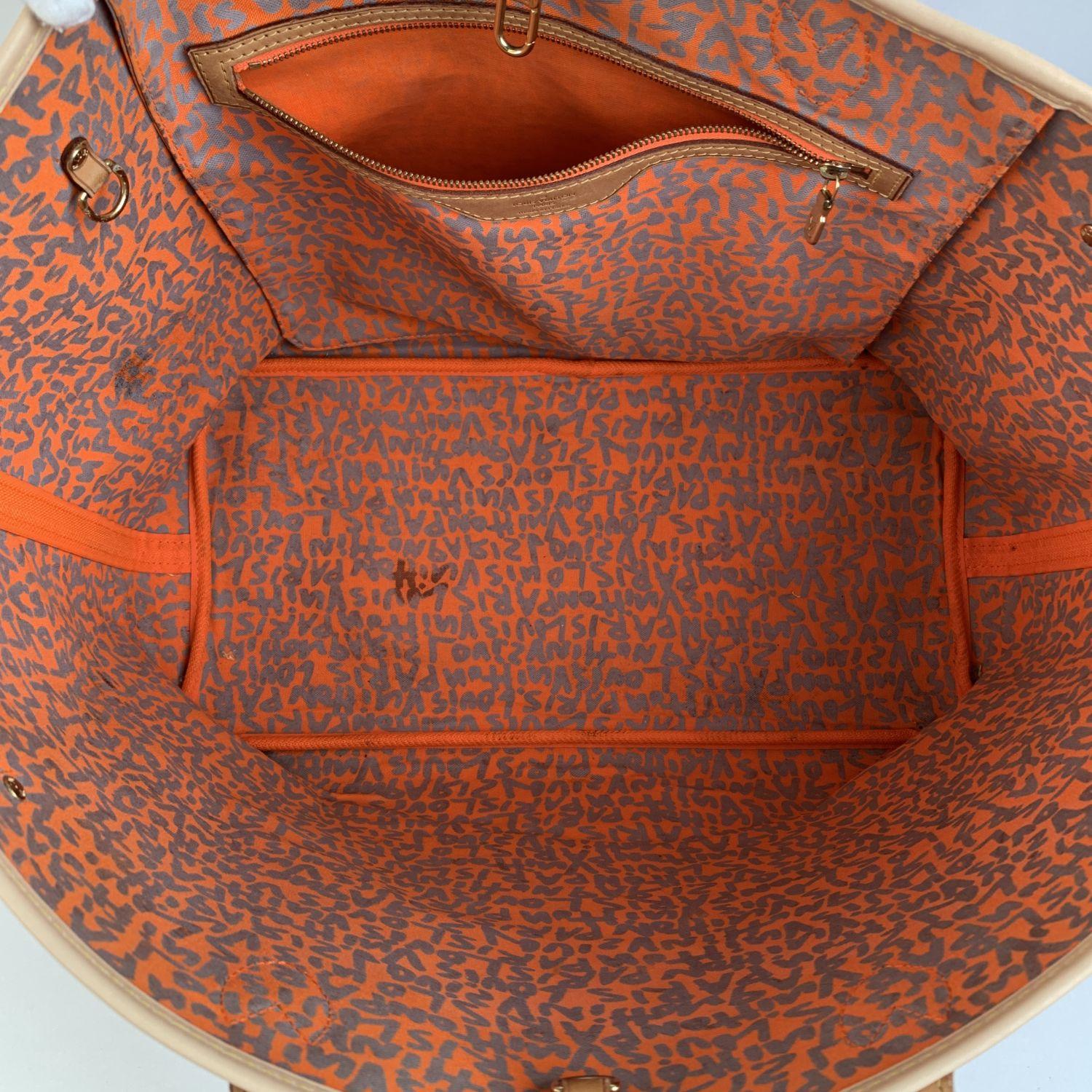 Louis Vuitton Orange Stephen Sprouse Graffiti Neverfull GM Tote Bag 2