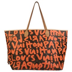 Louis Vuitton Orange Stephen Sprouse Graffiti Neverfull GM Tote Bag