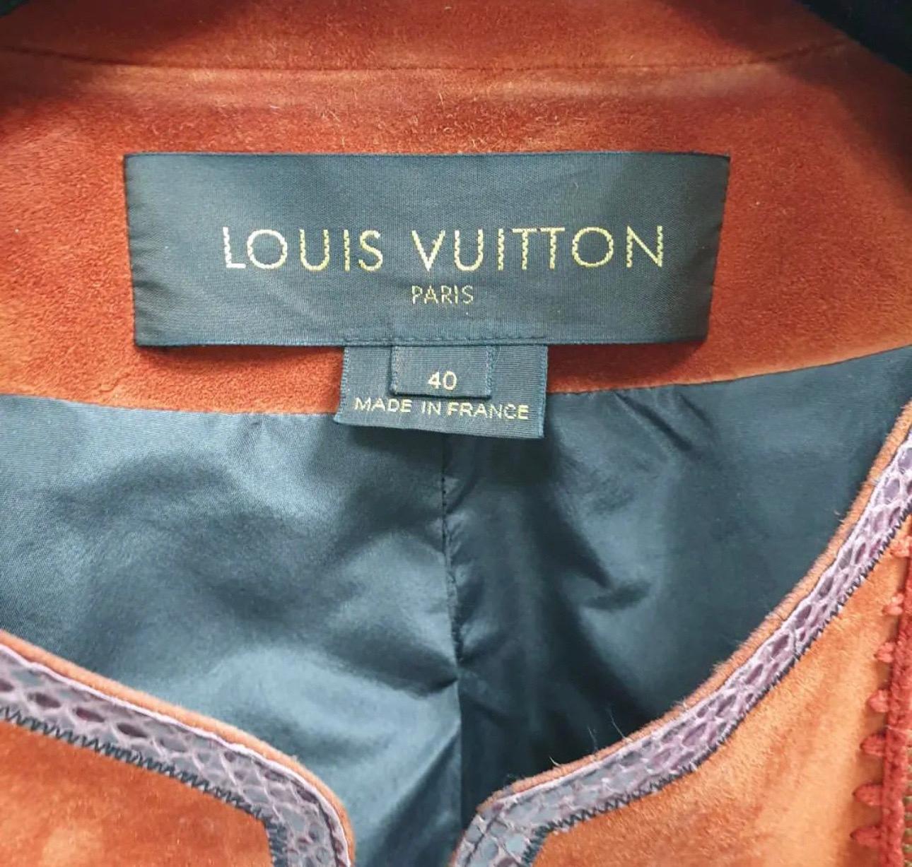 louis vuitton orange and brown jacket