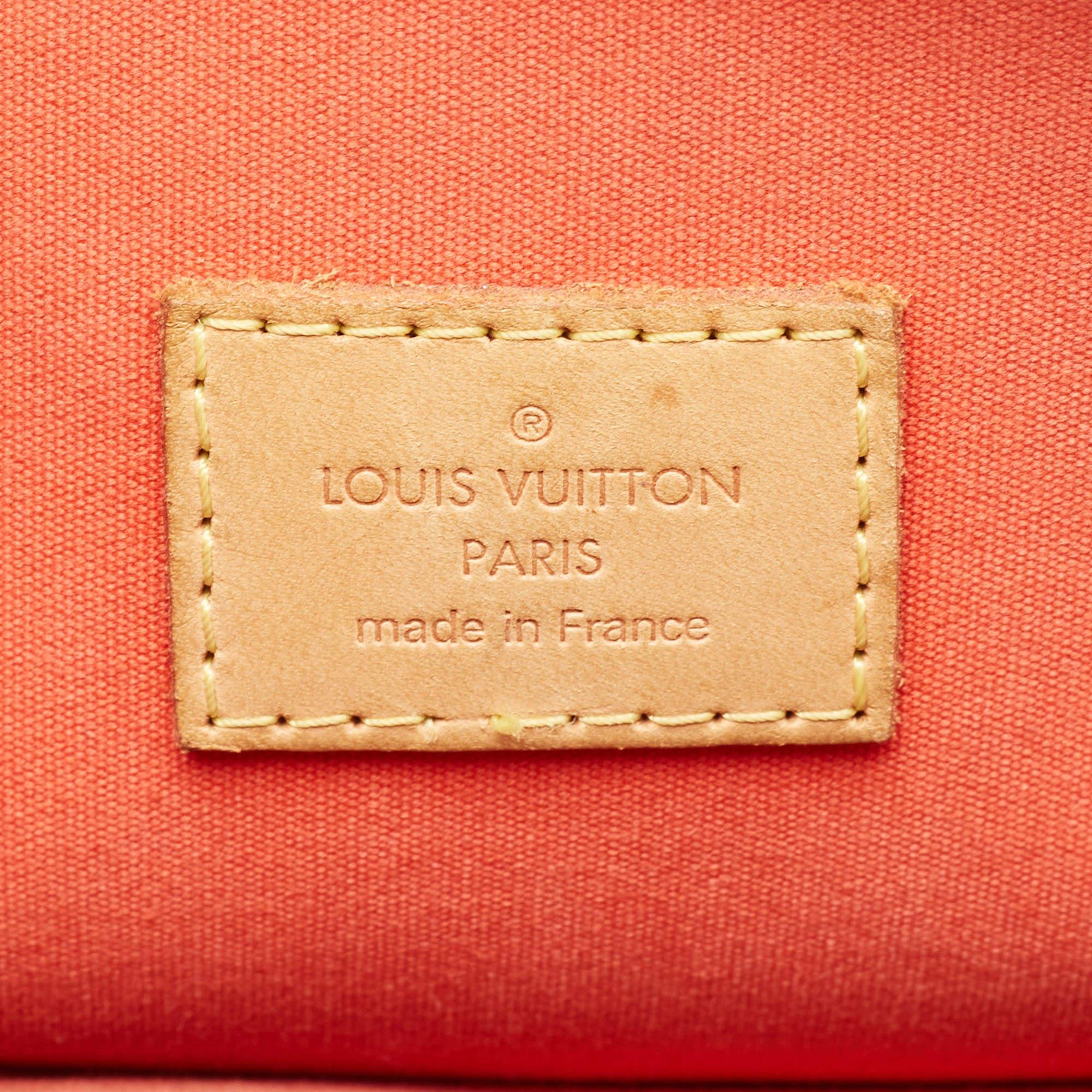 Louis Vuitton Orange Sunset Monogram Vernis Alma GM Bag 8