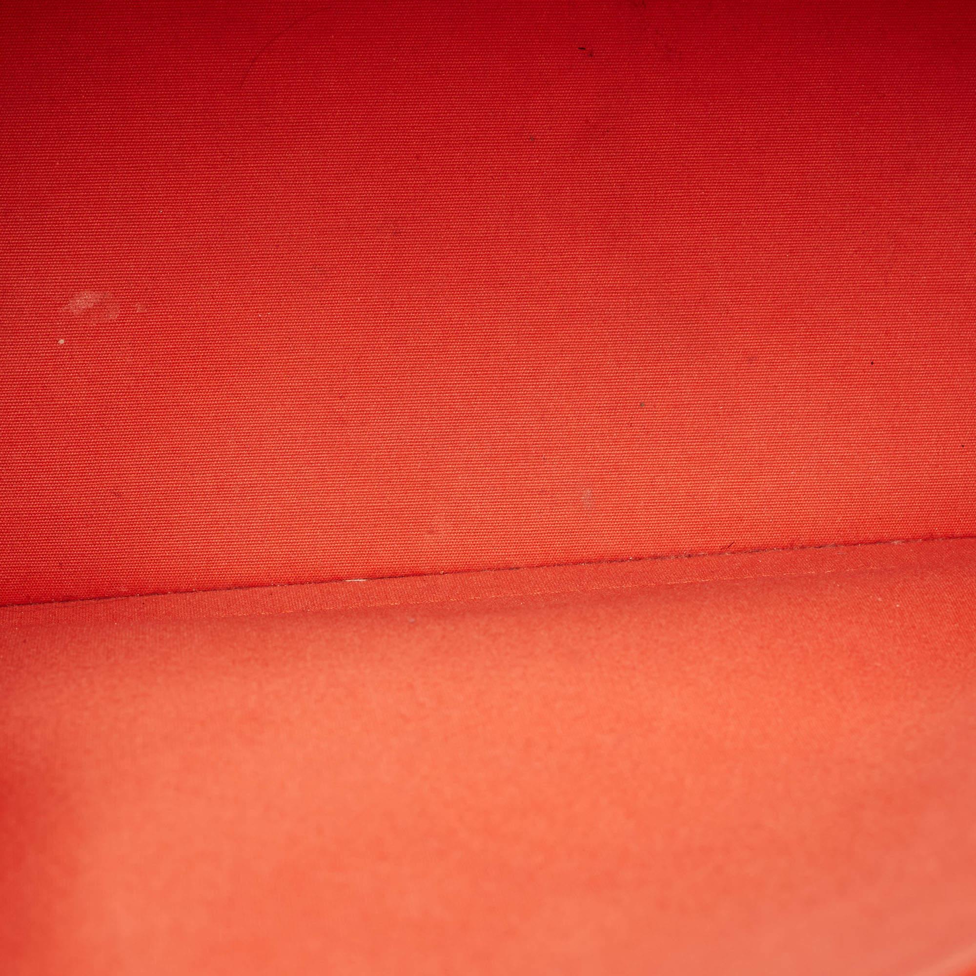 Louis Vuitton Orange Sunset Monogram Vernis Alma GM Bag 10