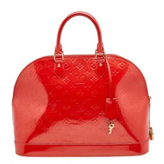 Louis Vuitton Orange Sunset Monogram Vernis Alma GM Bag