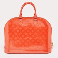 Louis Vuitton Orange Sunset Monogram Vernis Alma GM Bag