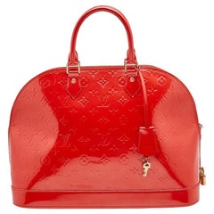 Louis Vuitton Orange Sunset Monogram Vernis Alma GM Bag