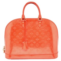 Louis Vuitton Orange Sunset Monogram Vernis Alma GM Bag