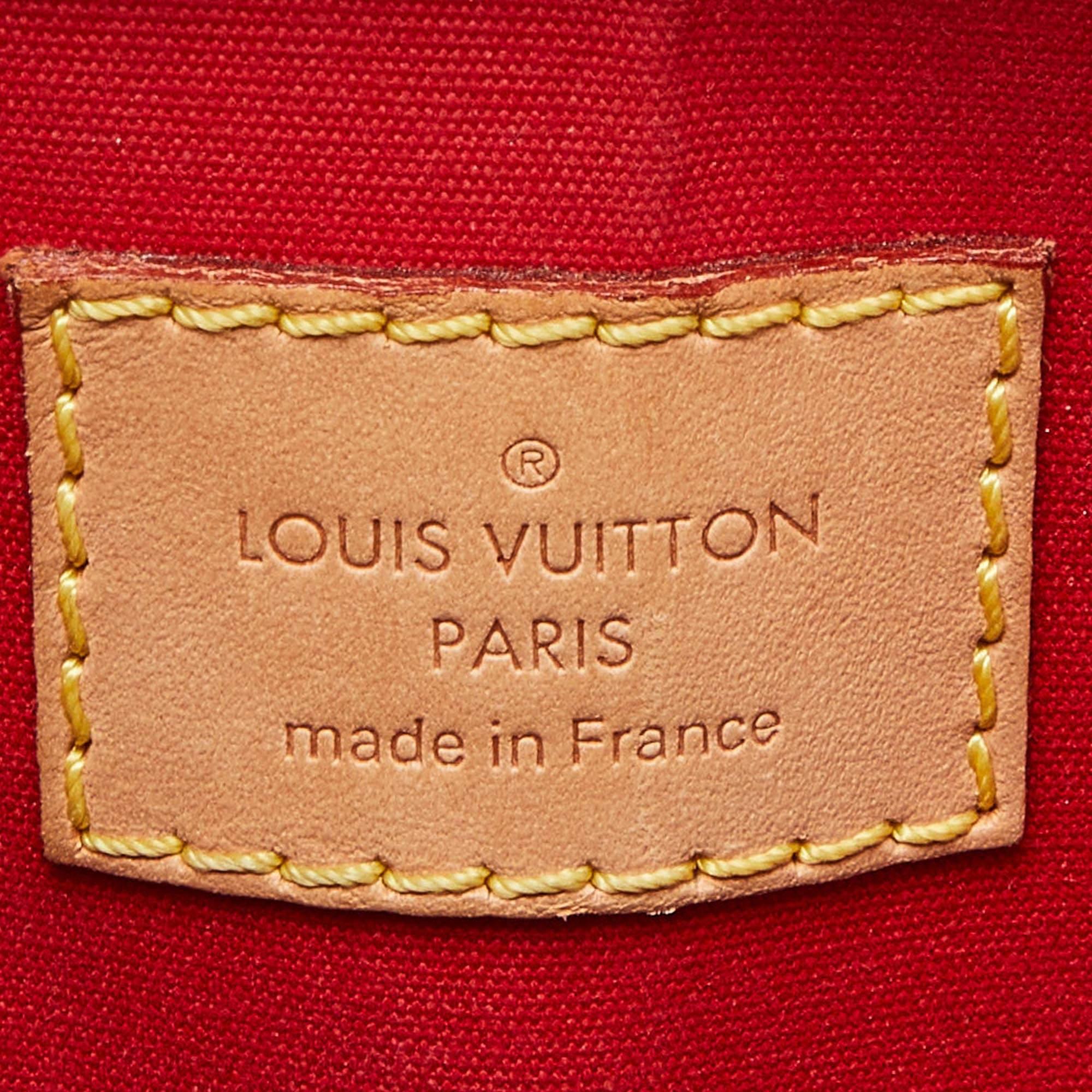 Louis Vuitton Orange Sunset Monogram Vernis Alma PM Bag For Sale 4