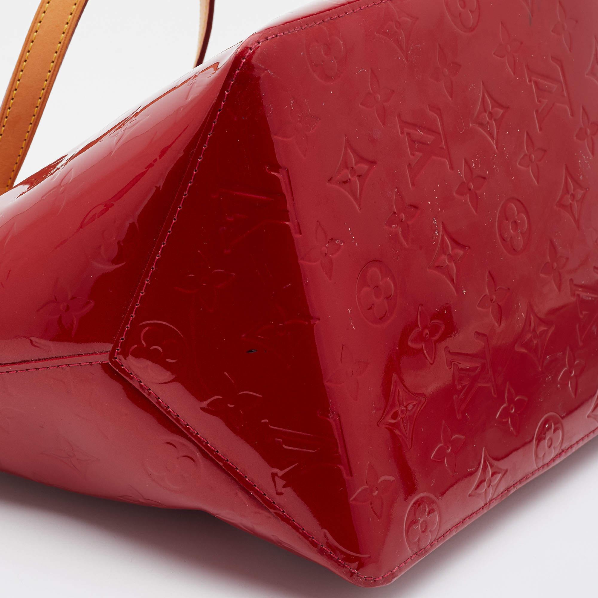Louis Vuitton Orange Sunset Monogram Vernis Bellevue PM Bag For Sale 6