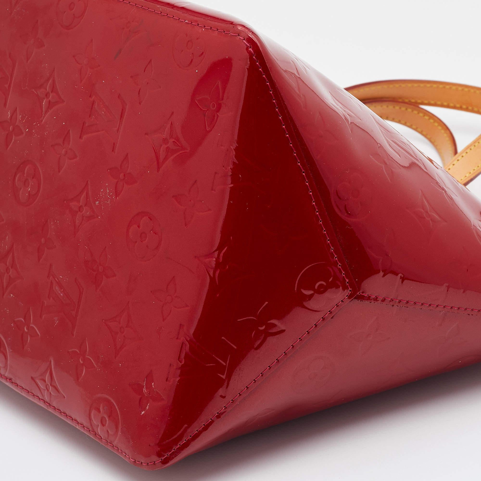 Louis Vuitton Orange Sunset Monogram Vernis Bellevue PM Bag 6