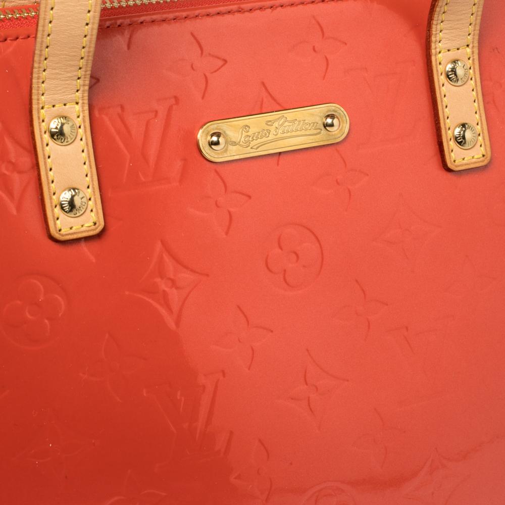 Louis Vuitton Orange Sunset Monogram Vernis Bellevue PM Bag 6