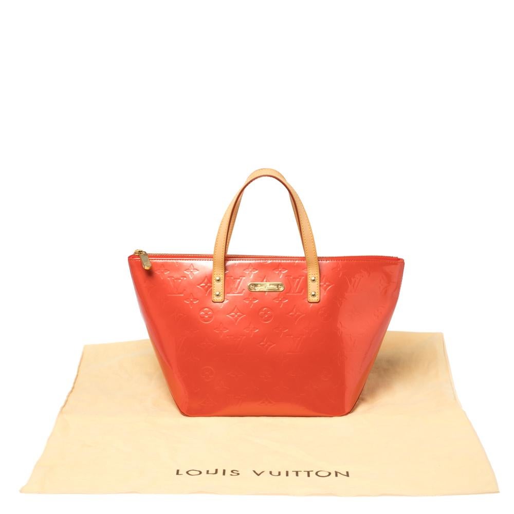 Louis Vuitton Orange Sunset Monogram Vernis Bellevue PM Bag 7