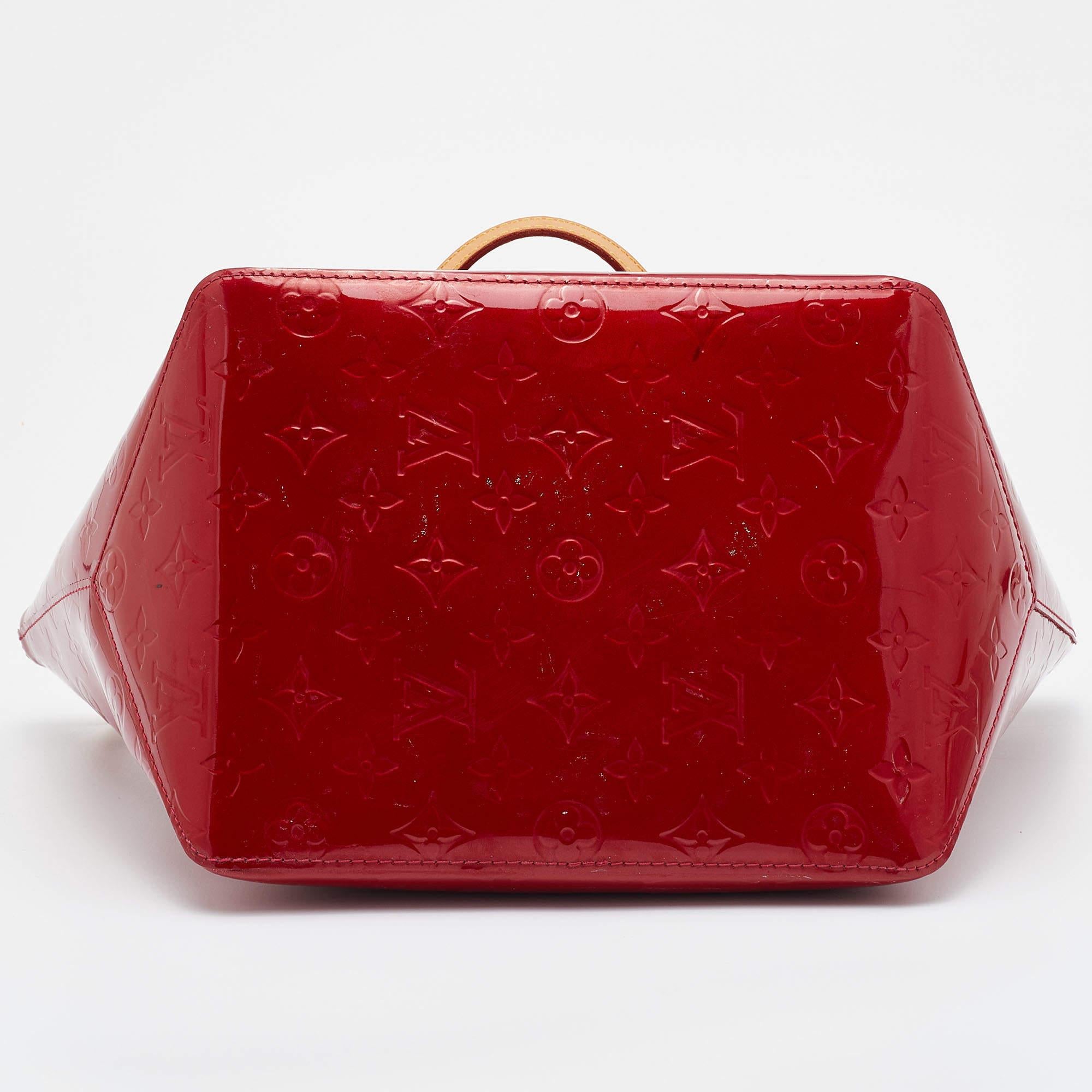 Louis Vuitton Orange Sunset Monogram Vernis Bellevue PM Bag For Sale 1
