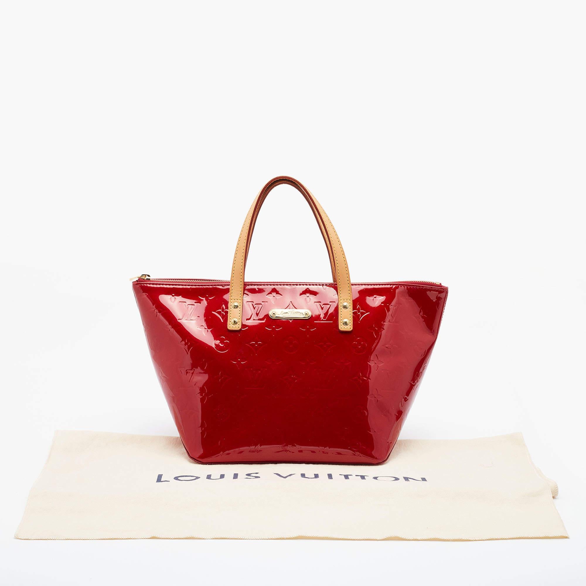 Louis Vuitton Orange Sunset Monogram Vernis Bellevue PM Bag For Sale 2