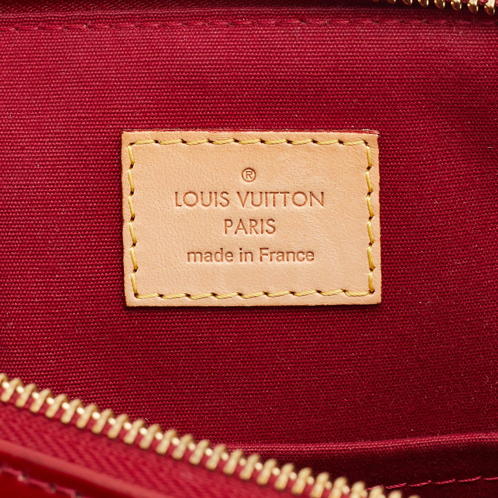Louis Vuitton Orange Sunset Monogram Vernis Bellevue PM Bag For Sale 4