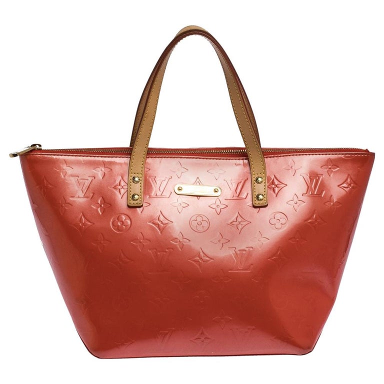 Louis Vuitton Orange Sunset Monogram Vernis Bellevue PM Bag For Sale at ...