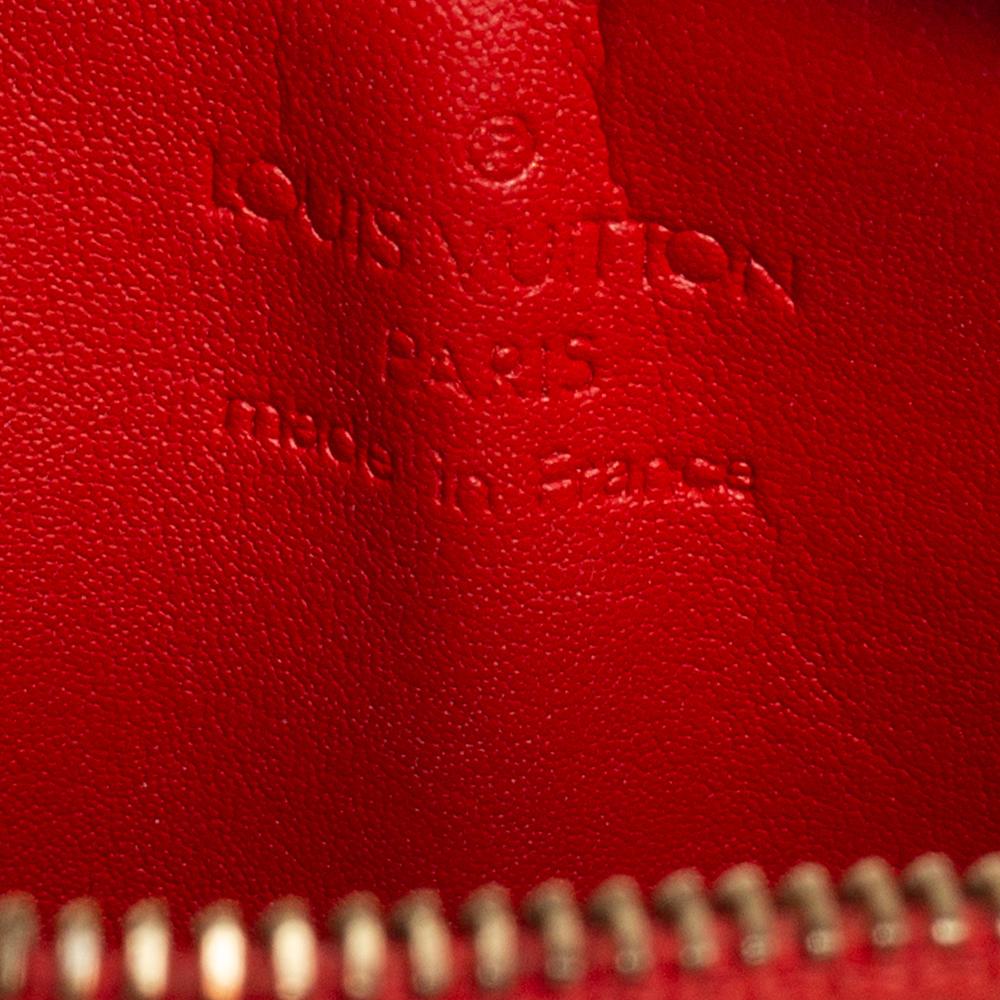 Louis Vuitton Orange Sunset Monogram Vernis Lexington Fleurs Pochette Bag 1