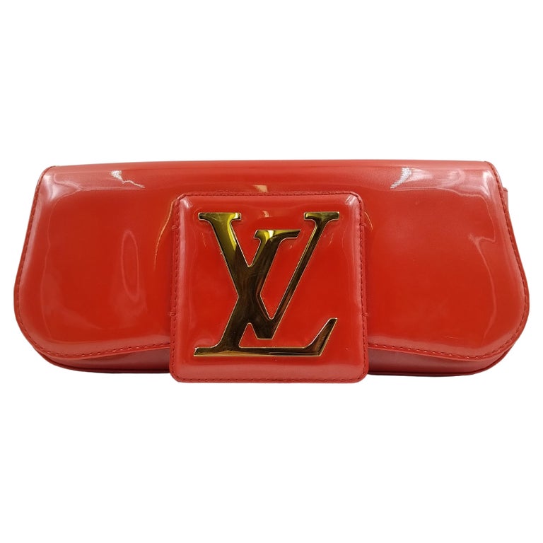 Louis Vuitton Orange Sunset Vernis Pochette Sobe Clutch Bag at 1stDibs