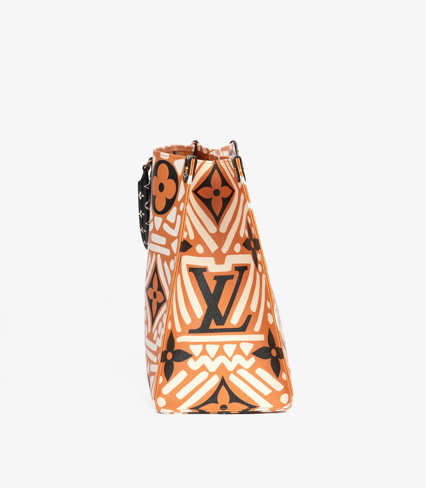 Onthego Giant Crafty Monogram en toile enduite Orange, White & Black de Louis Vuitton Unisexe en vente