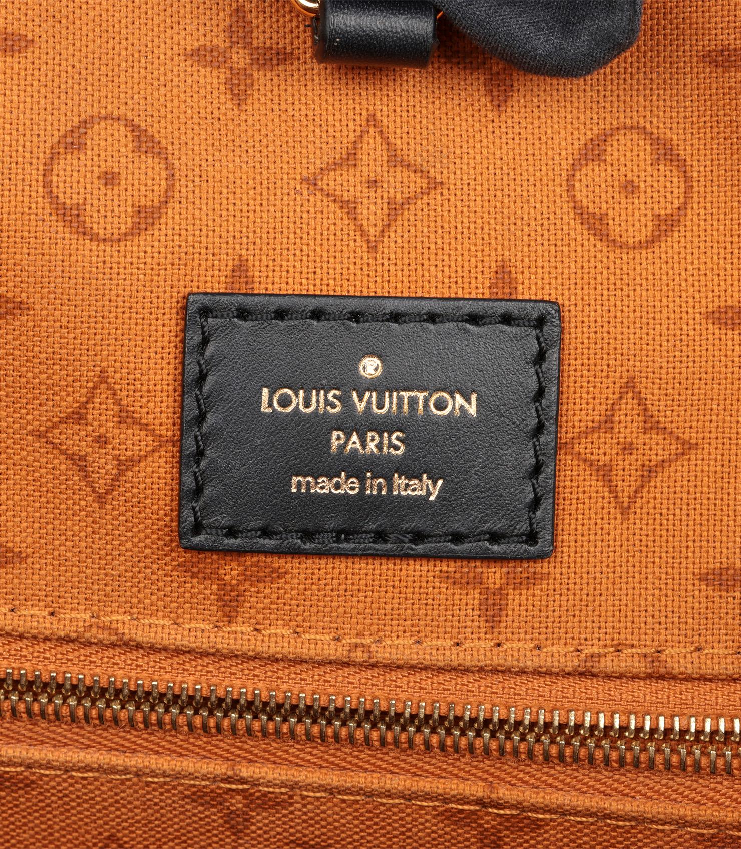 Louis Vuitton Orange, White & Black Giant Crafty Monogram Coated Canvas Onthego 4