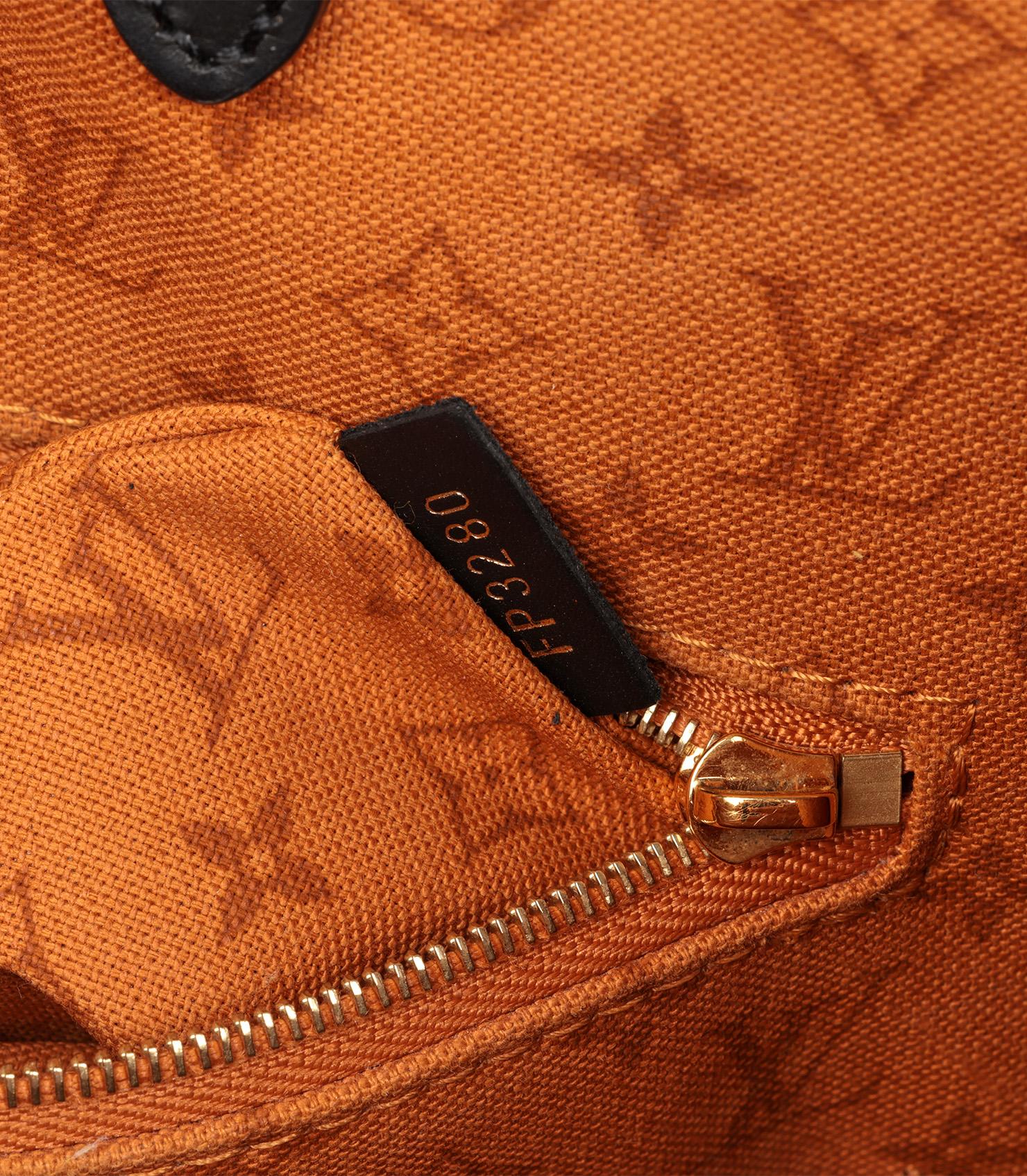 Louis Vuitton Orange, White & Black Giant Crafty Monogram Coated Canvas Onthego 5