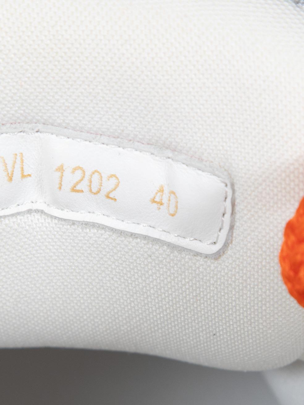 Louis Vuitton Orange & White Leather Maxi Trainers Size IT 40 2