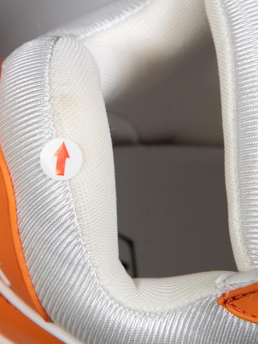 Louis Vuitton Orange & White Leather Maxi Trainers Size IT 40 3