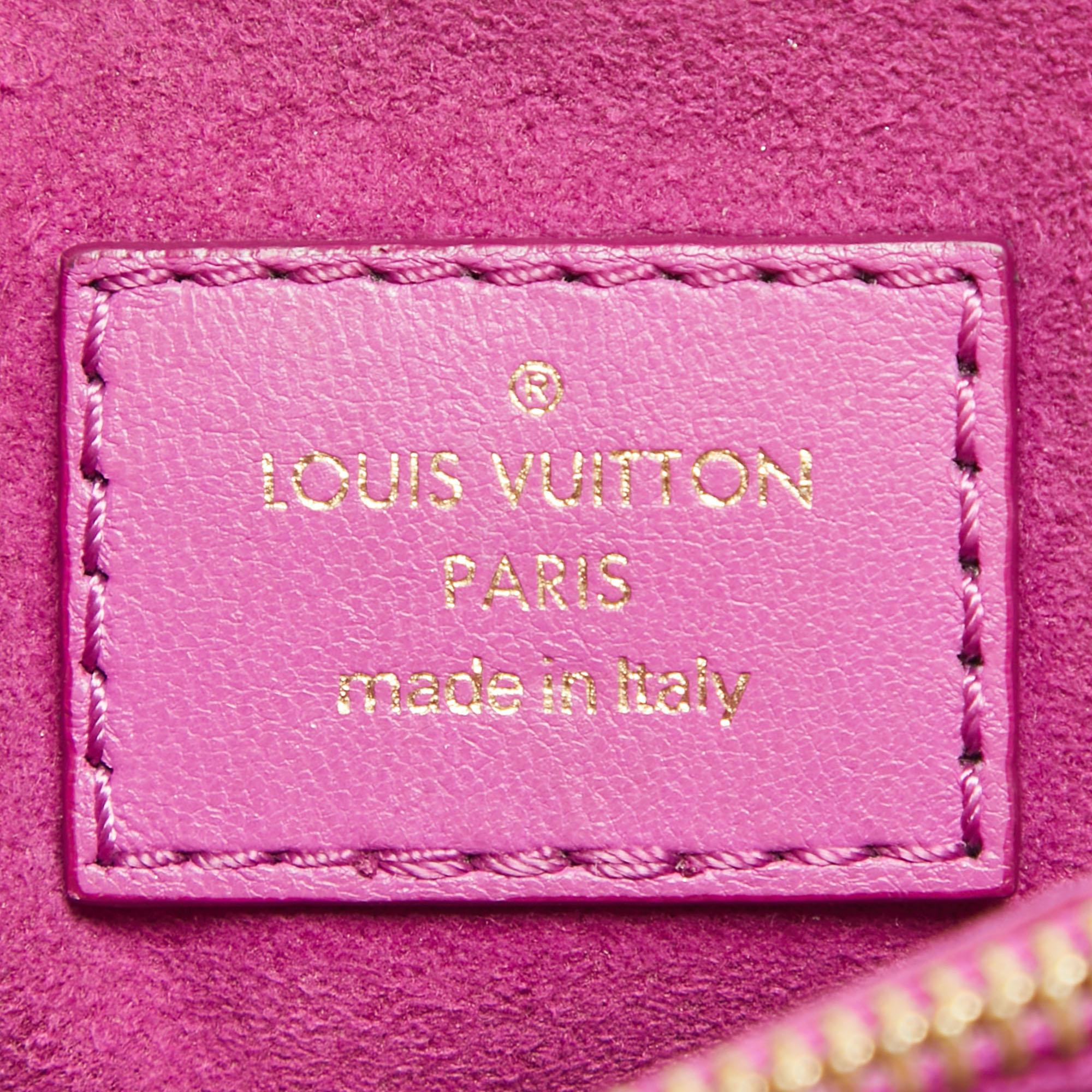Louis Vuitton Orchid Monogram Embossed Puffy Leather Coussin BB Bag For Sale 8