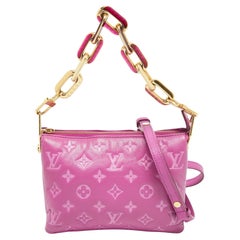 Louis Vuitton Orchid Monogram Embossed Puffy Leather Coussin BB Bag