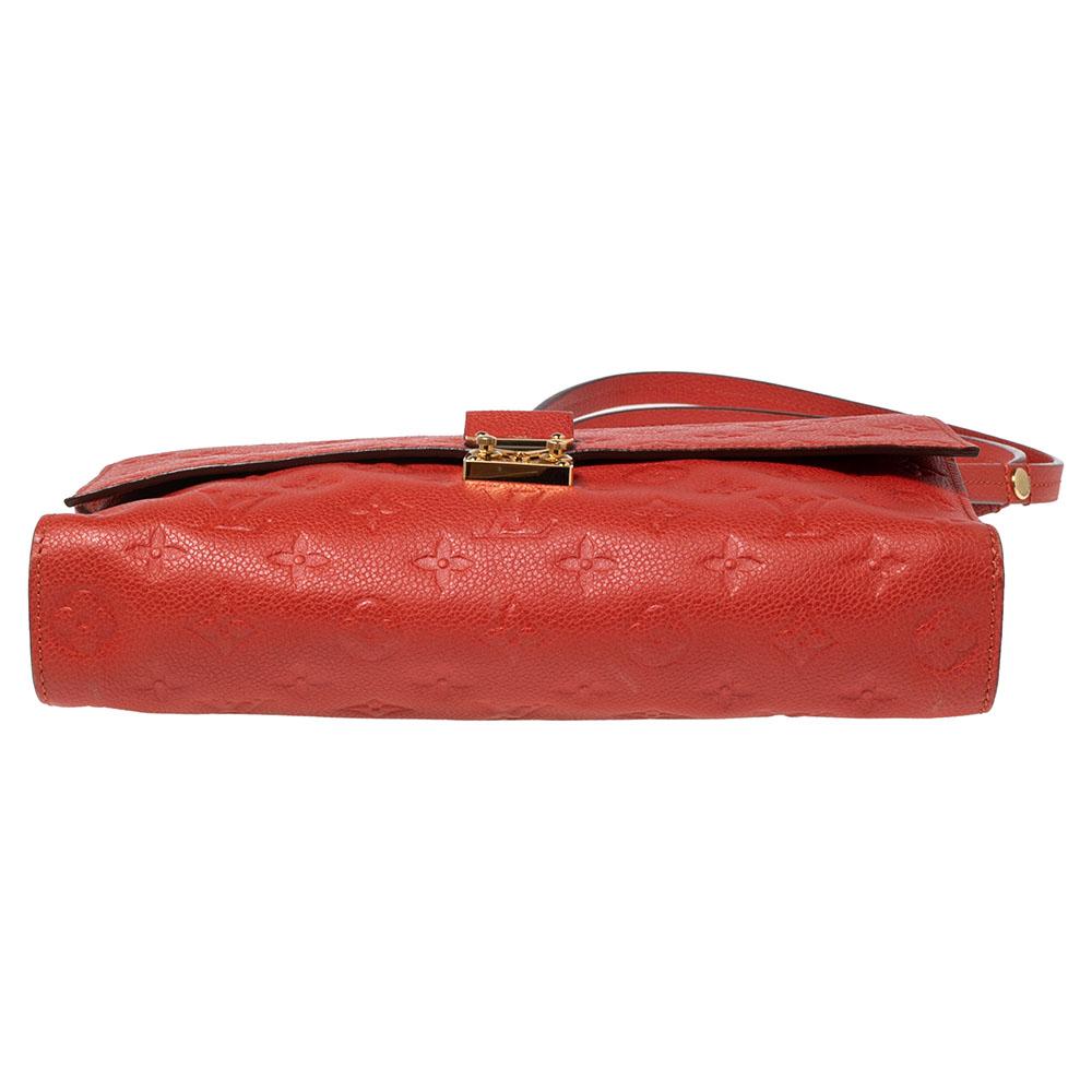 Red Louis Vuitton Orient Monogram Empreinte Leather Fascinante Bag