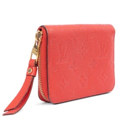 LOUIS VUITTON Orient red Monogram Empreinte SECRET Wallet