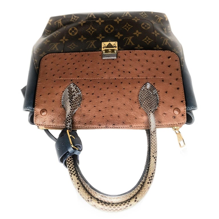Louis Vuitton, Bags, Authentic Louis Vuitton Rare Exotic Ostrich Python  Majestueux Tote Mm