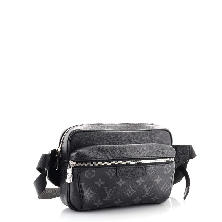 Louis Vuitton Thaigarama bum bag outdoor waist belt black PVC leather