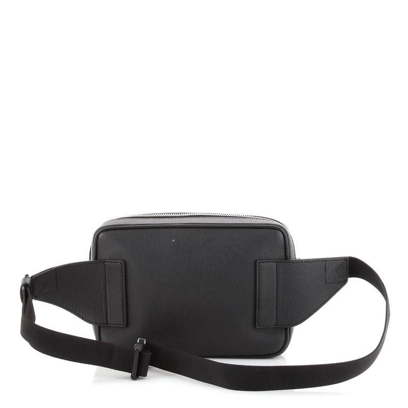 Black Louis Vuitton Outdoor BumBag Taiga Leather