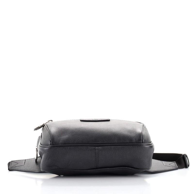 Black Louis Vuitton Outdoor BumBag Taiga Leather