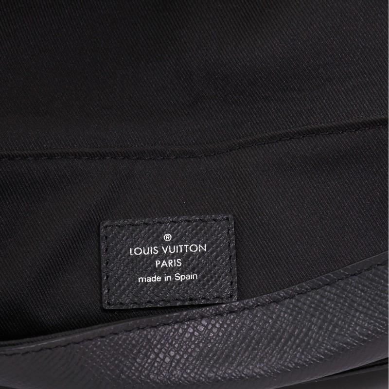Black Louis Vuitton Outdoor Flap Messenger Monogram Taigarama