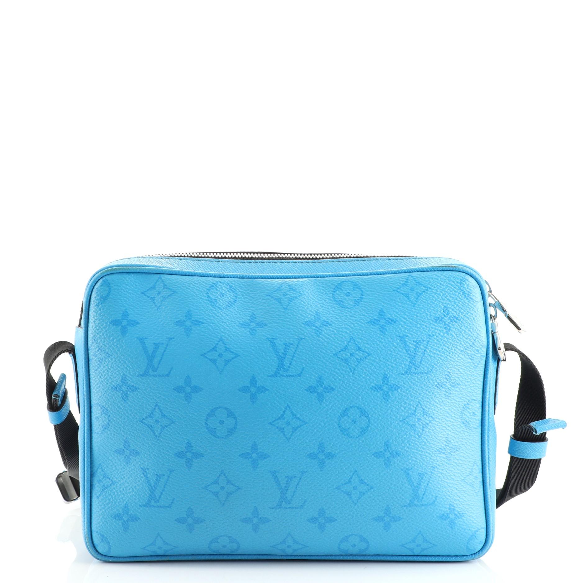Blue Louis Vuitton Outdoor Messenger Monogram Taigarama