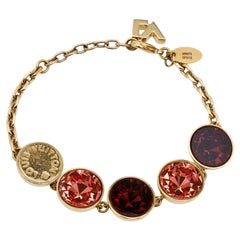 Louis Vuitton Over the Rainbow Crystals Gold Tone Bracelet