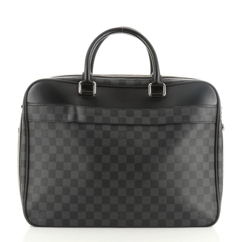 Black  Louis Vuitton Overnight Handbag Damier Graphite
