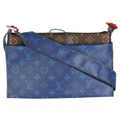 Louis Vuitton: borsa da esterno piccola in tela Monogram blu Pacifico