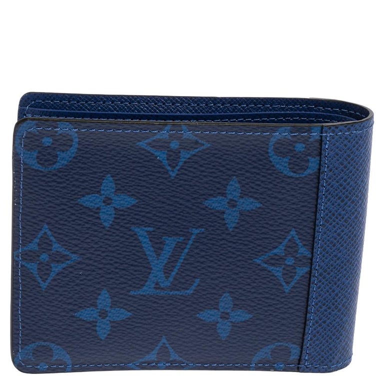 Louis Vuitton Multiple Wallet Monogram Pacific Taiga Blue in Taiga