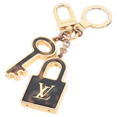 Louis Vuitton Padlock and Key Tortoise Bag Charm